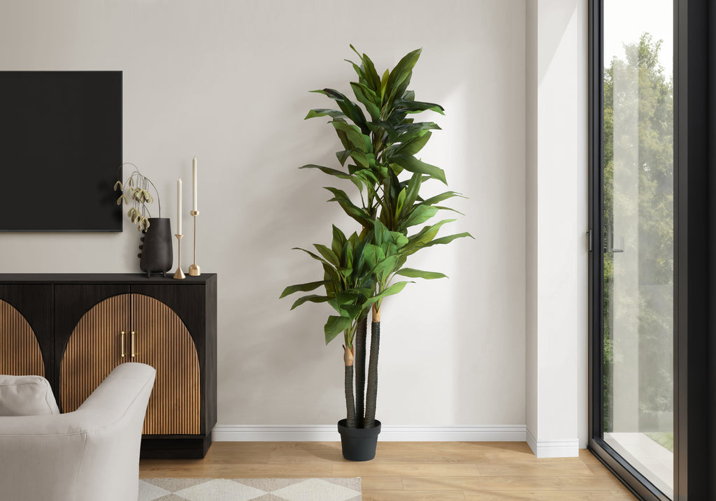 ARTIFICIAL PLANT - 83""H / INDOOR DRACAENA IN A 8"" POT