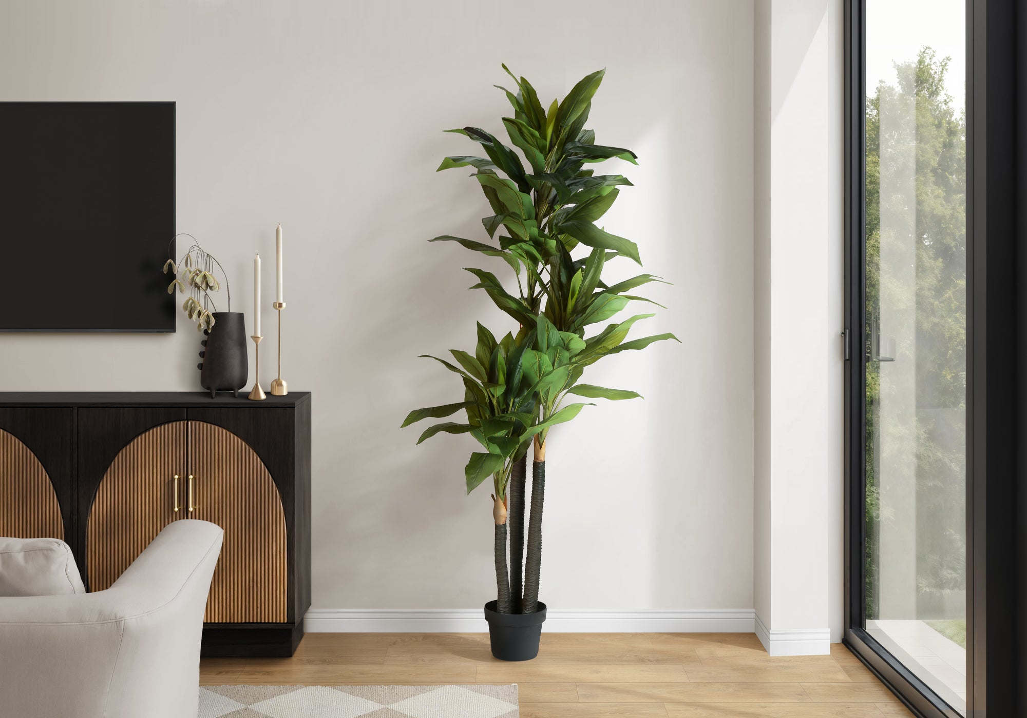 ARTIFICIAL PLANT - 83""H / INDOOR DRACAENA IN A 8"" POT