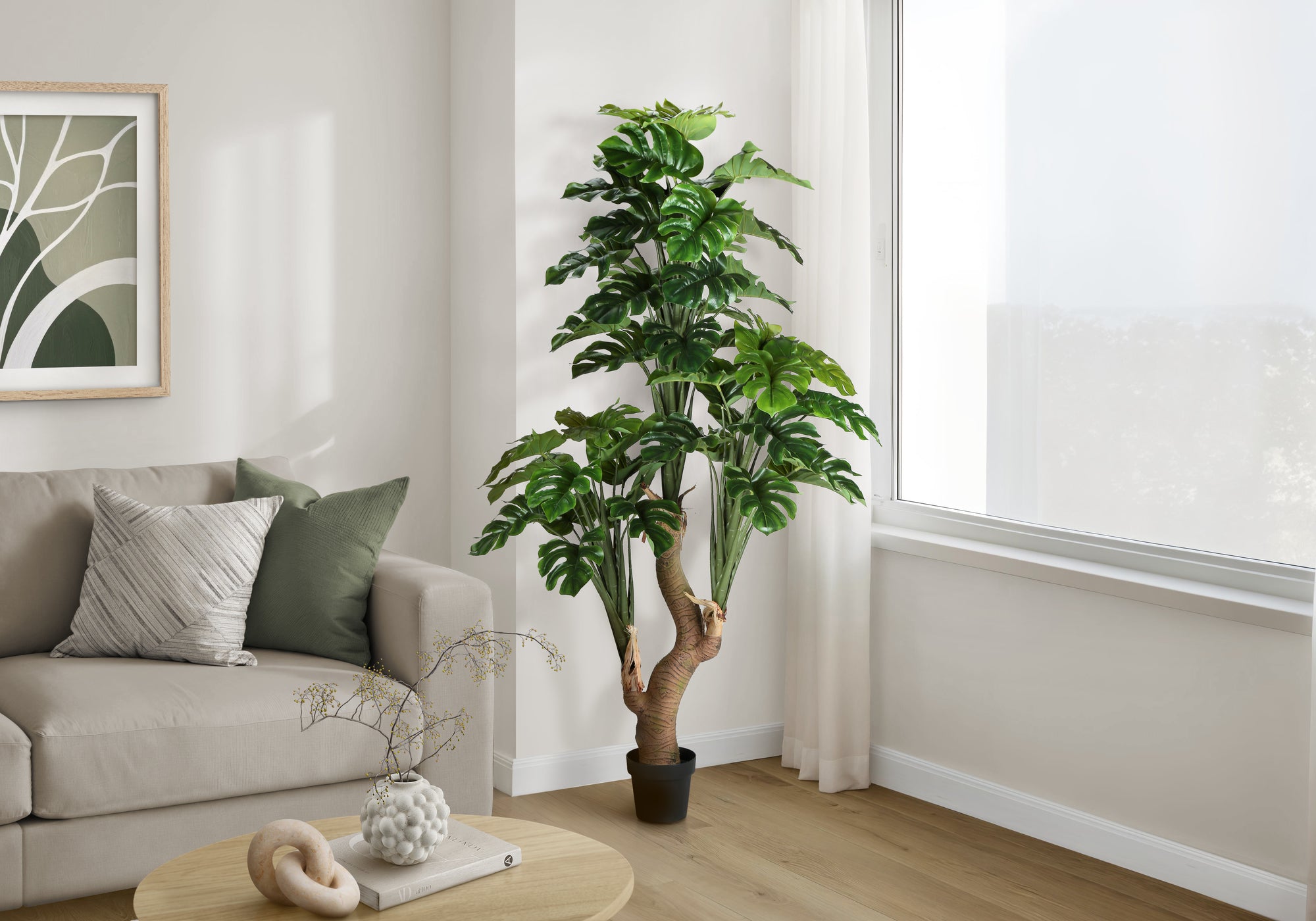 ARTIFICIAL PLANT - 83""H / INDOOR MONSTERA IN A 8"" POT