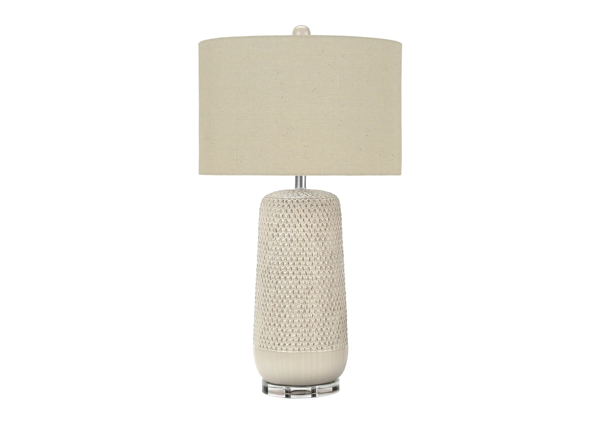 LIGHTING - 31""H TABLE LAMP CREAM CERAMIC / BEIGE SHADE