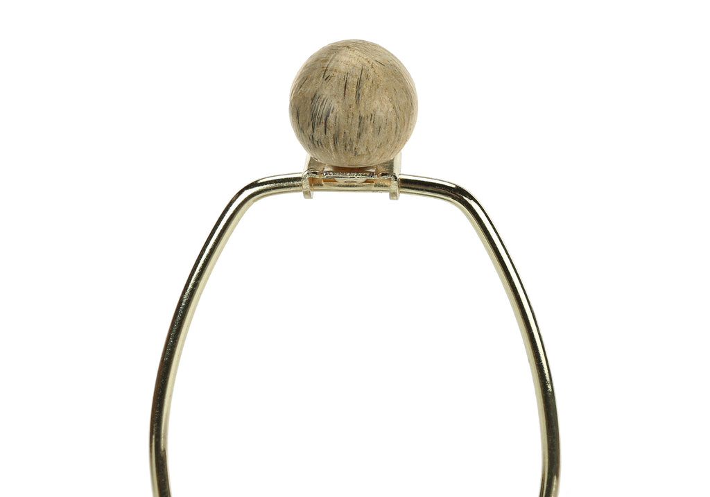 LIGHTING - 25""H TABLE LAMP BROWN RESIN / BLACK SHADE