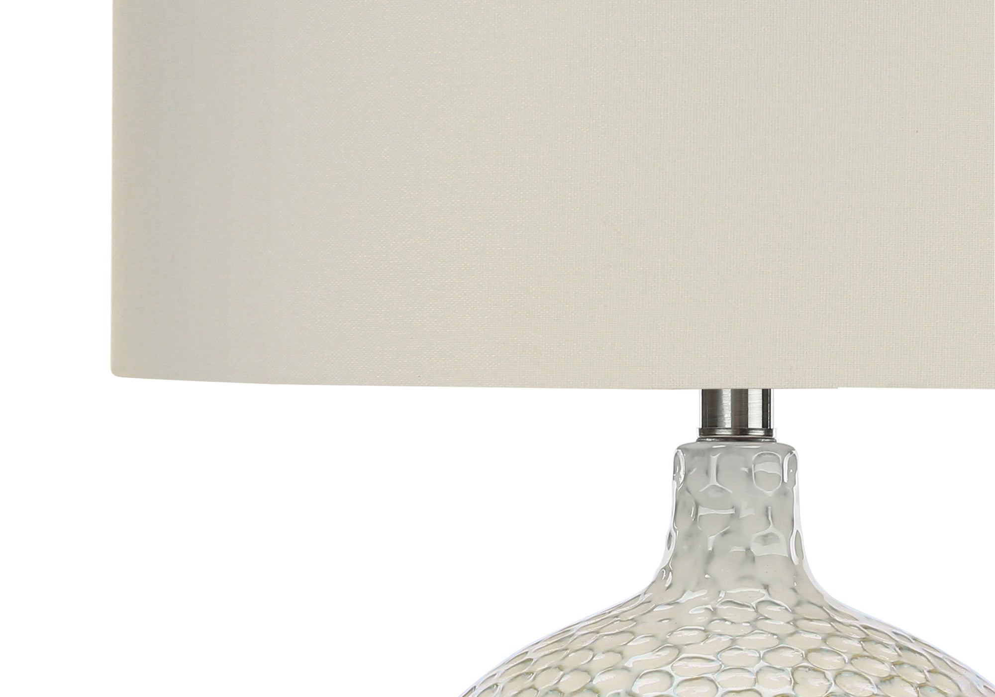 LIGHTING - 28""H TABLE LAMP CREAM CERAMIC / IVORY SHADE