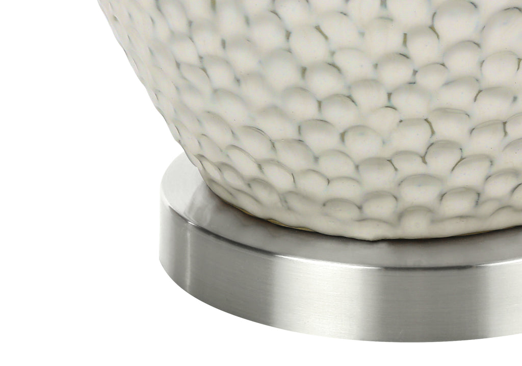 LIGHTING - 28""H TABLE LAMP CREAM CERAMIC / IVORY SHADE