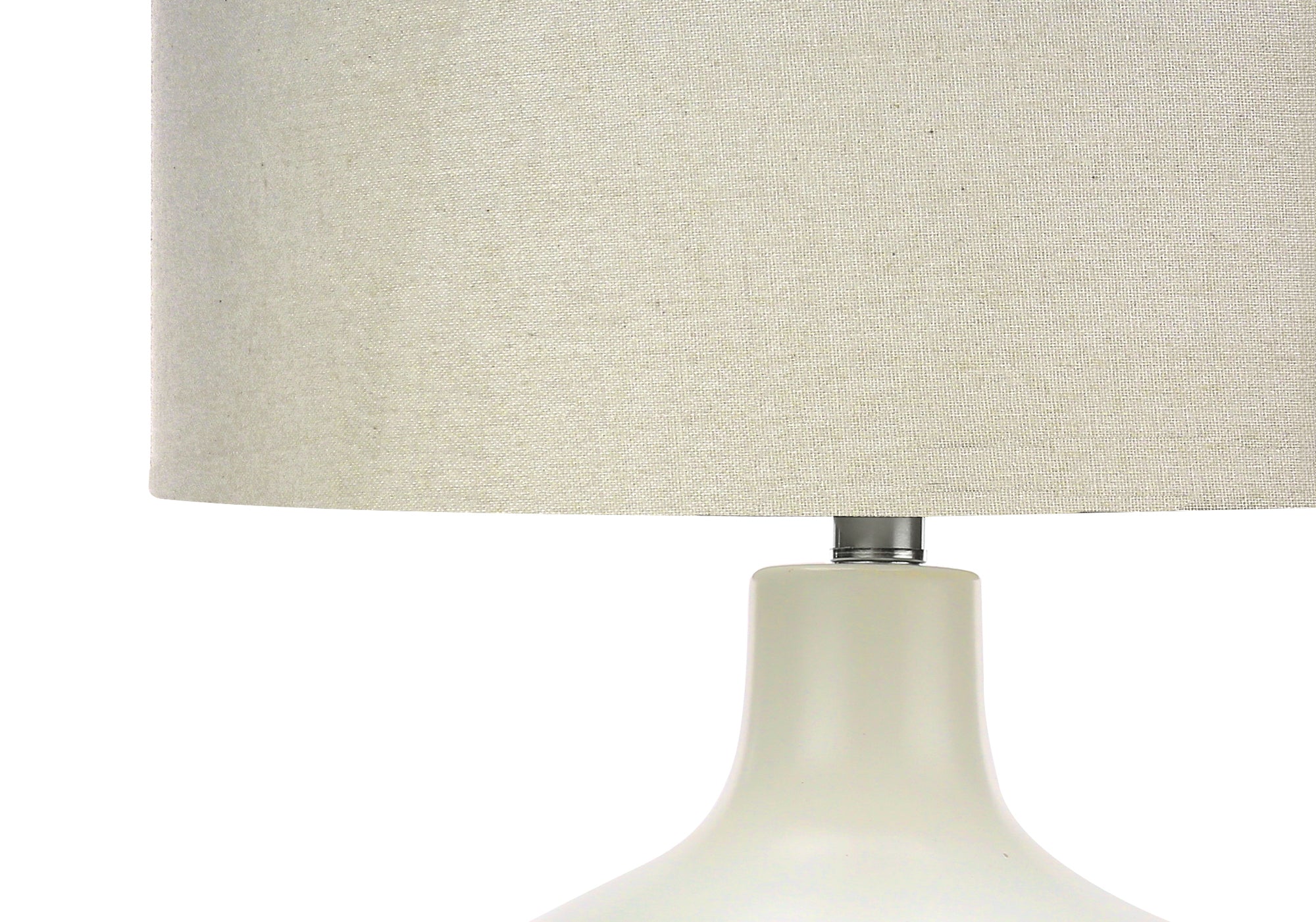 LIGHTING - 25""H TABLE LAMP CREAM CERAMIC / IVORY SHADE
