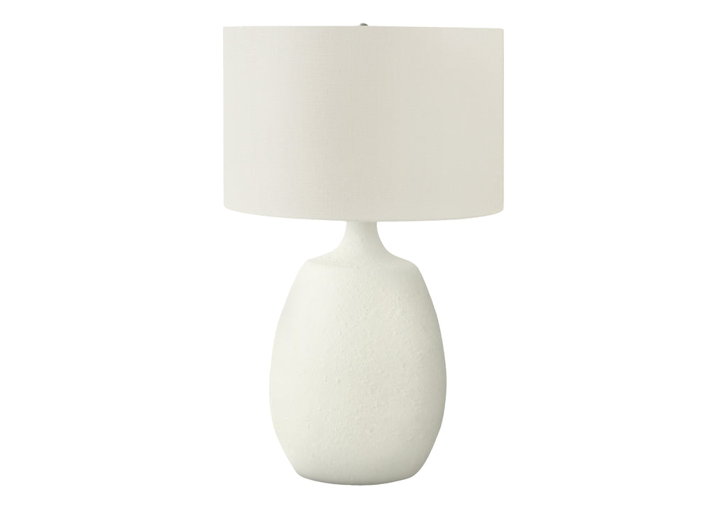 LIGHTING - 26""H TABLE LAMP CREAM RESIN / IVORY SHADE