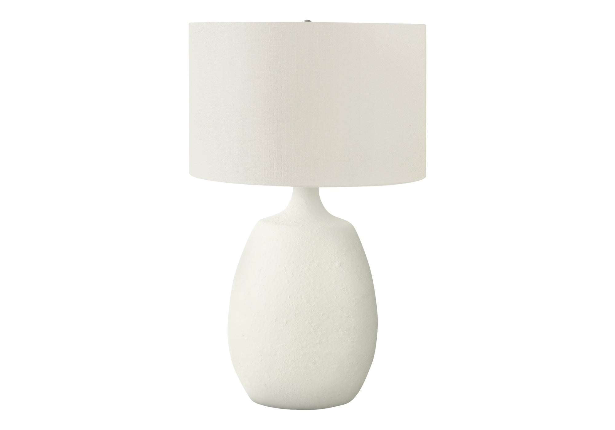 LIGHTING - 26""H TABLE LAMP CREAM RESIN / IVORY SHADE