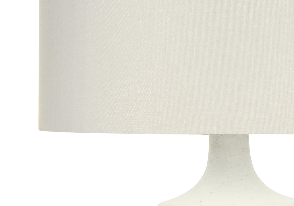 LIGHTING - 26""H TABLE LAMP CREAM RESIN / IVORY SHADE