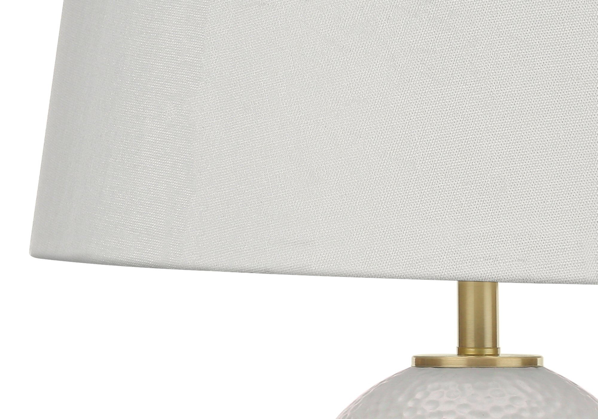 LIGHTING - 26""H TABLE LAMP WHITE CERAMIC / IVORY SHADE