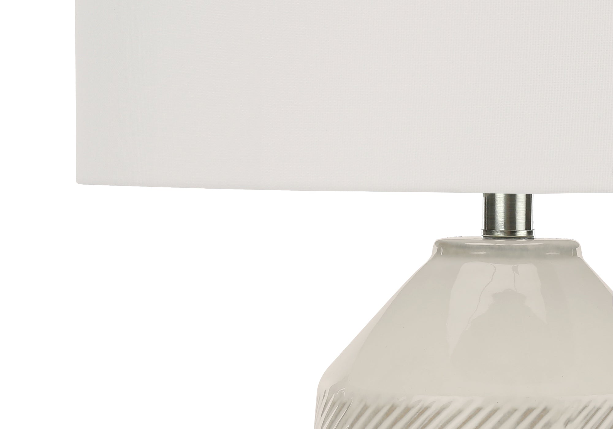 LIGHTING - 33""H TABLE LAMP CREAM CERAMIC / IVORY SHADE