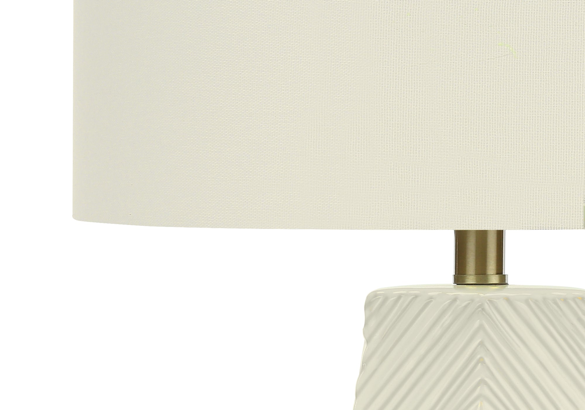 LIGHTING - 29""H TABLE LAMP WHITE CERAMIC / IVORY SHADE