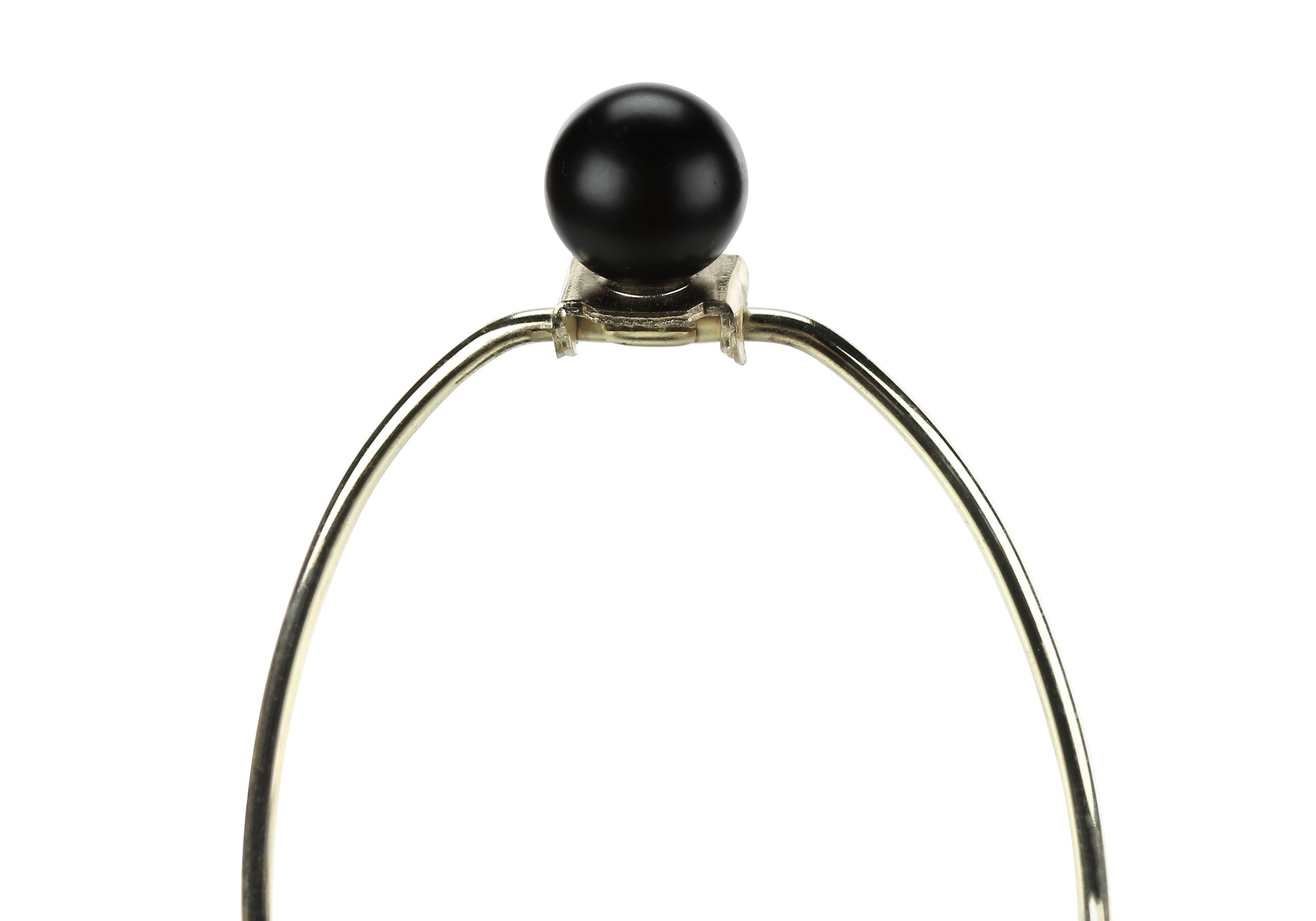 LIGHTING - 26""H TABLE LAMP BLACK METAL / IVORY SHADE