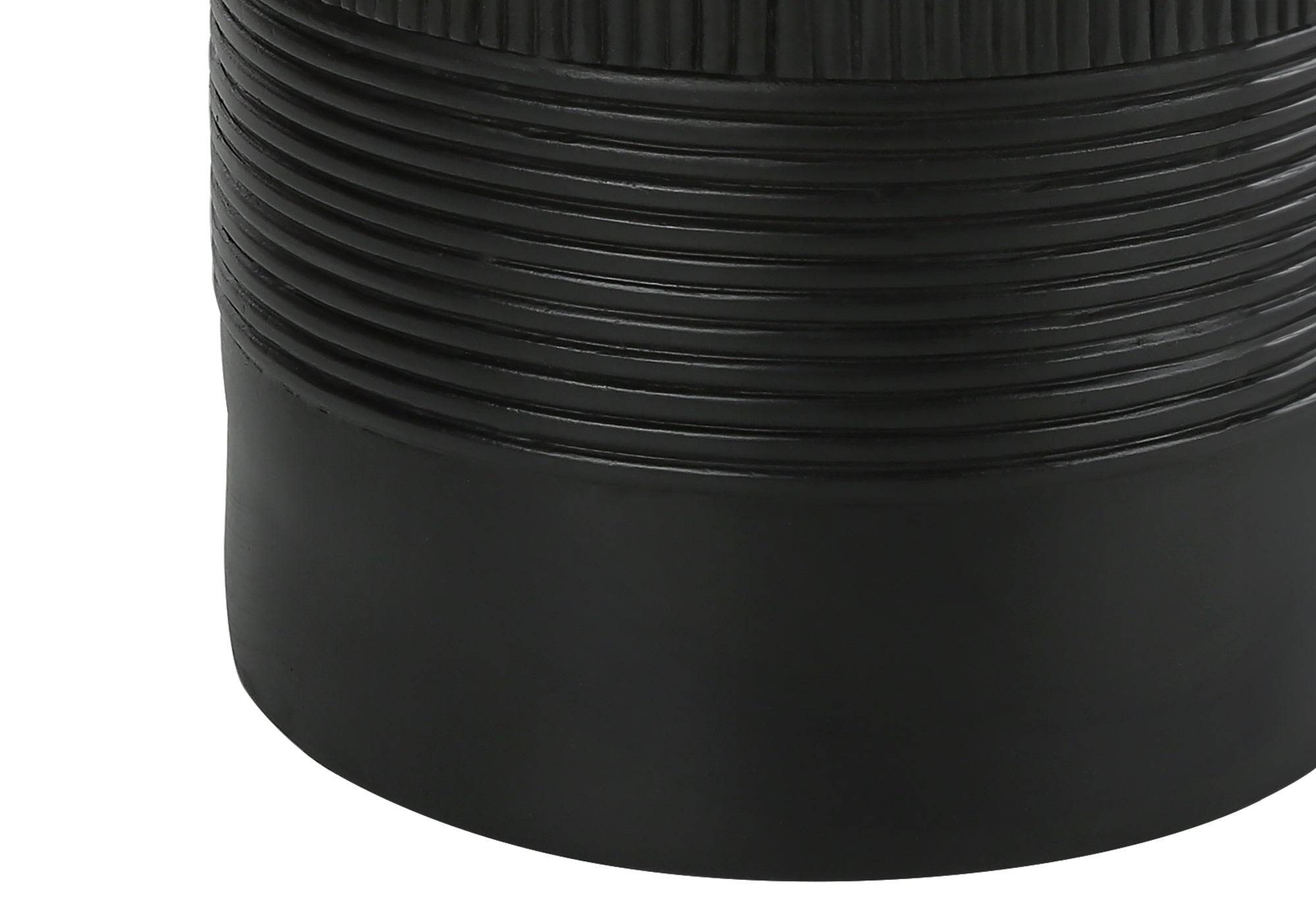 LIGHTING - 24""H TABLE LAMP BLACK RESIN / IVORY SHADE