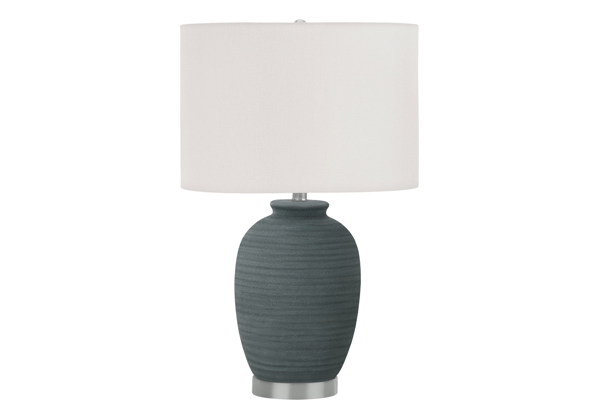 LIGHTING - 24""H TABLE LAMP BLUE CERAMIC / IVORY SHADE