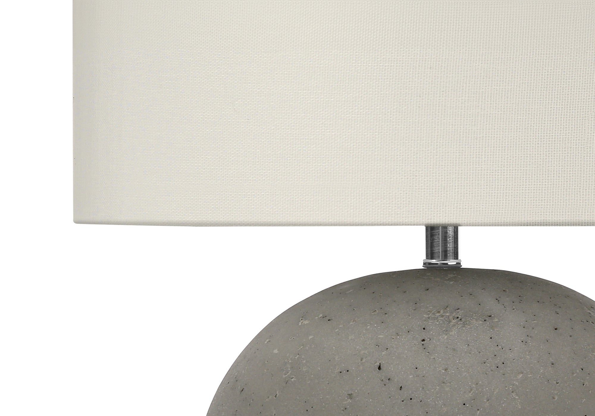 LIGHTING - 20""H TABLE LAMP GREY CONCRETE / IVORY SHADE