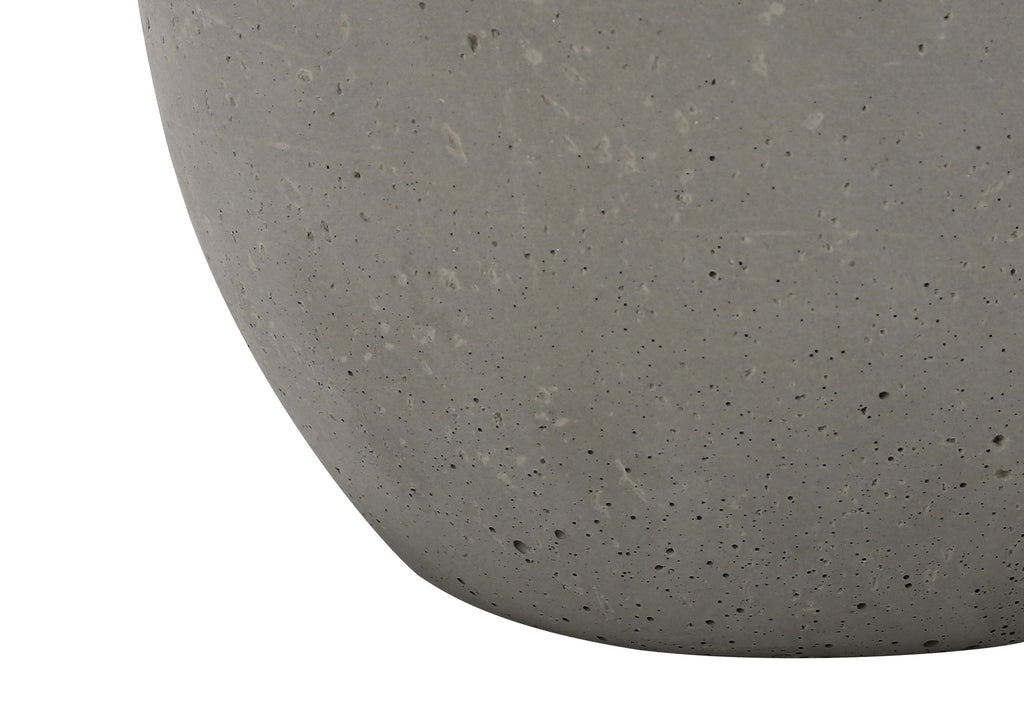 LIGHTING - 20""H TABLE LAMP GREY CONCRETE / IVORY SHADE