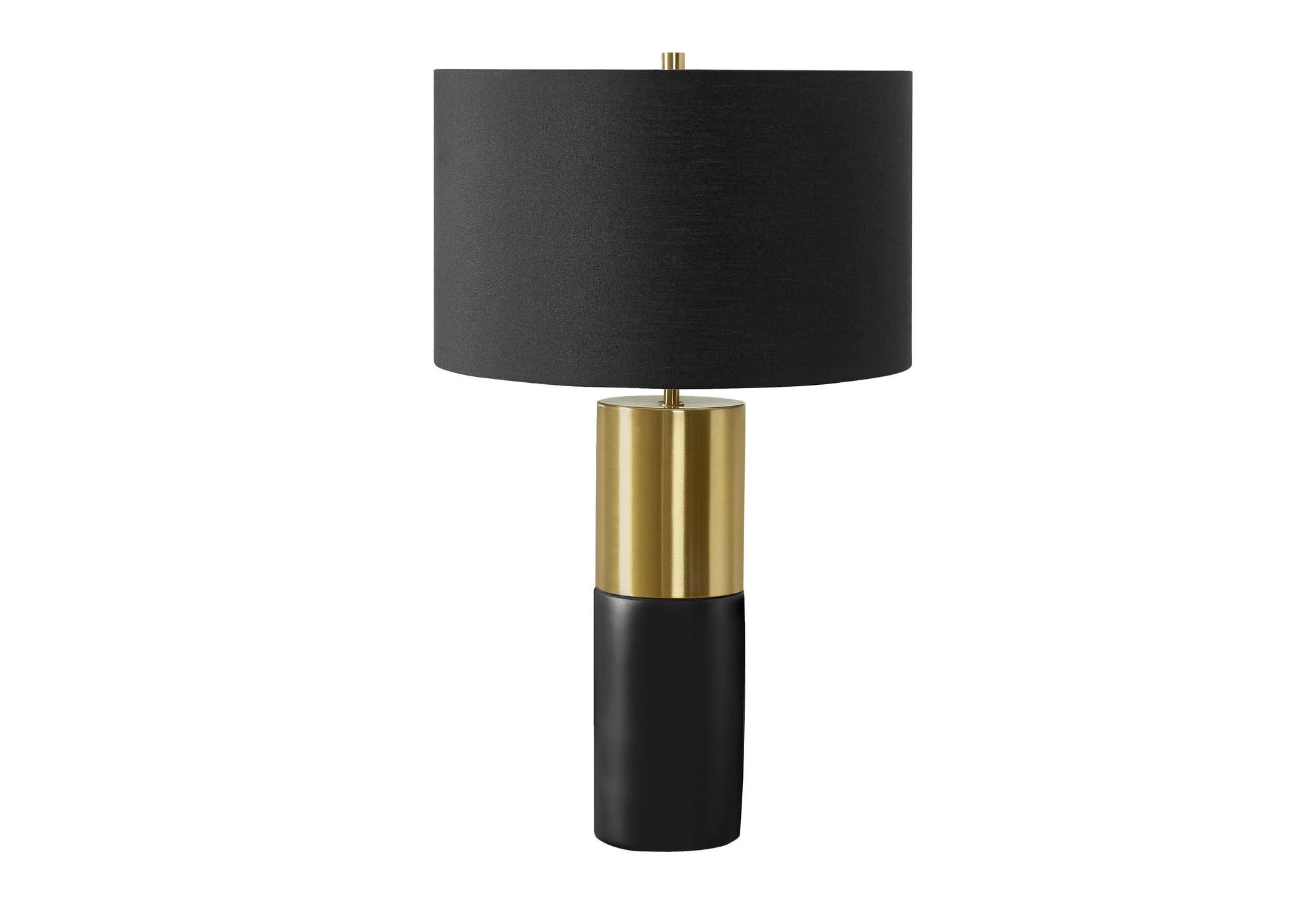 LIGHTING - 25""H TABLE LAMP BLACK CONCRETE / BLACK SHADE