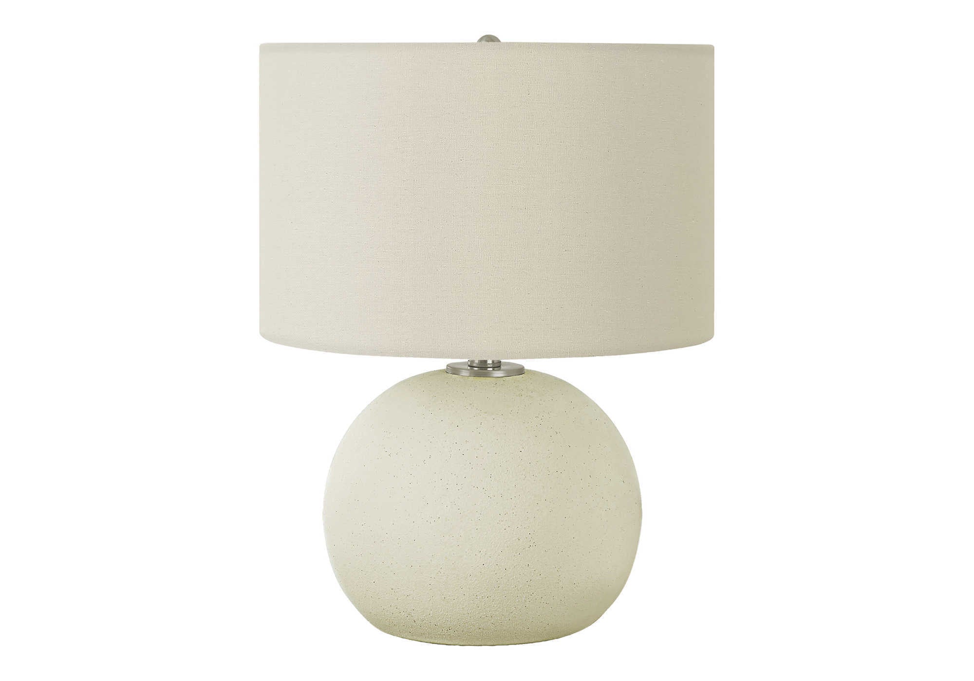 LIGHTING - 18""H TABLE LAMP CREAM CERAMIC / IVORY SHADE