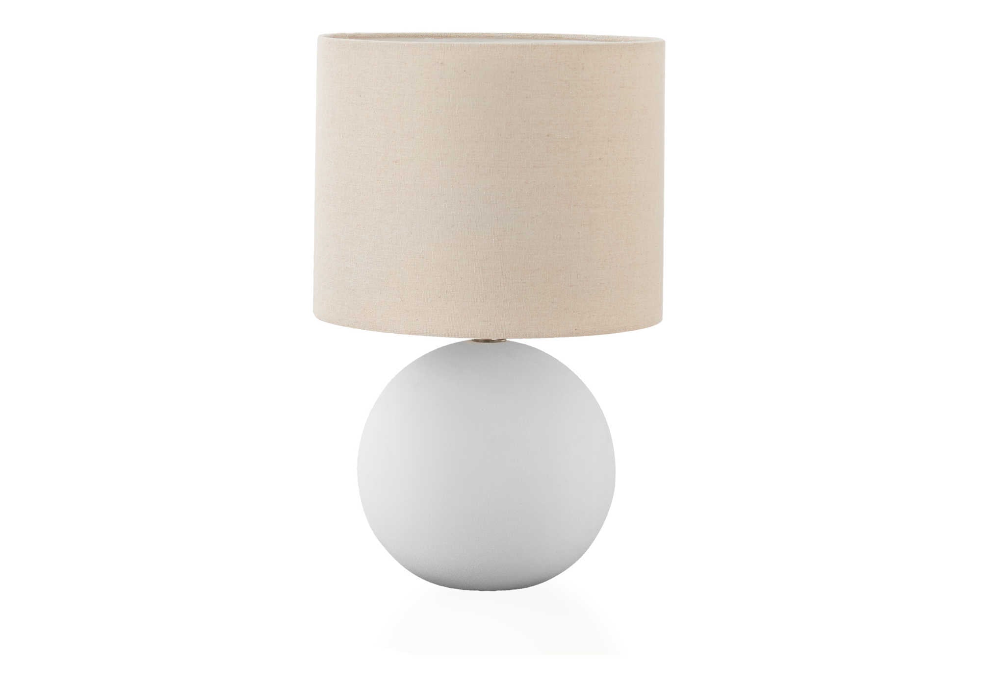 LIGHTING - 16""H TABLE LAMP CREAM CERAMIC / BEIGE SHADE
