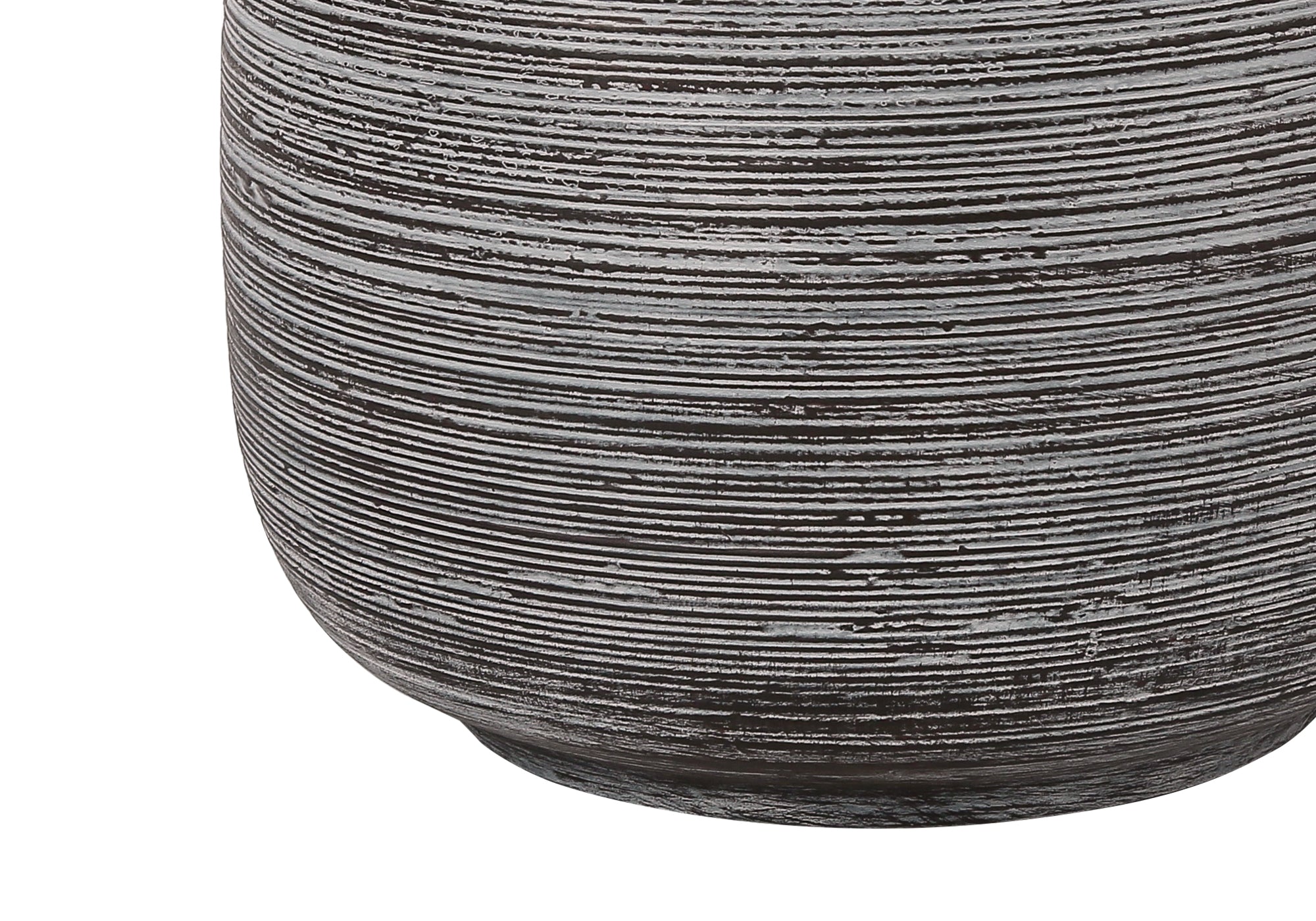 LIGHTING - 19""H TABLE LAMP GREY CERAMIC / IVORY SHADE