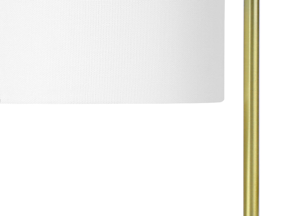 LIGHTING - 20""H TABLE LAMP WHITE MARBLE / IVORY SHADE