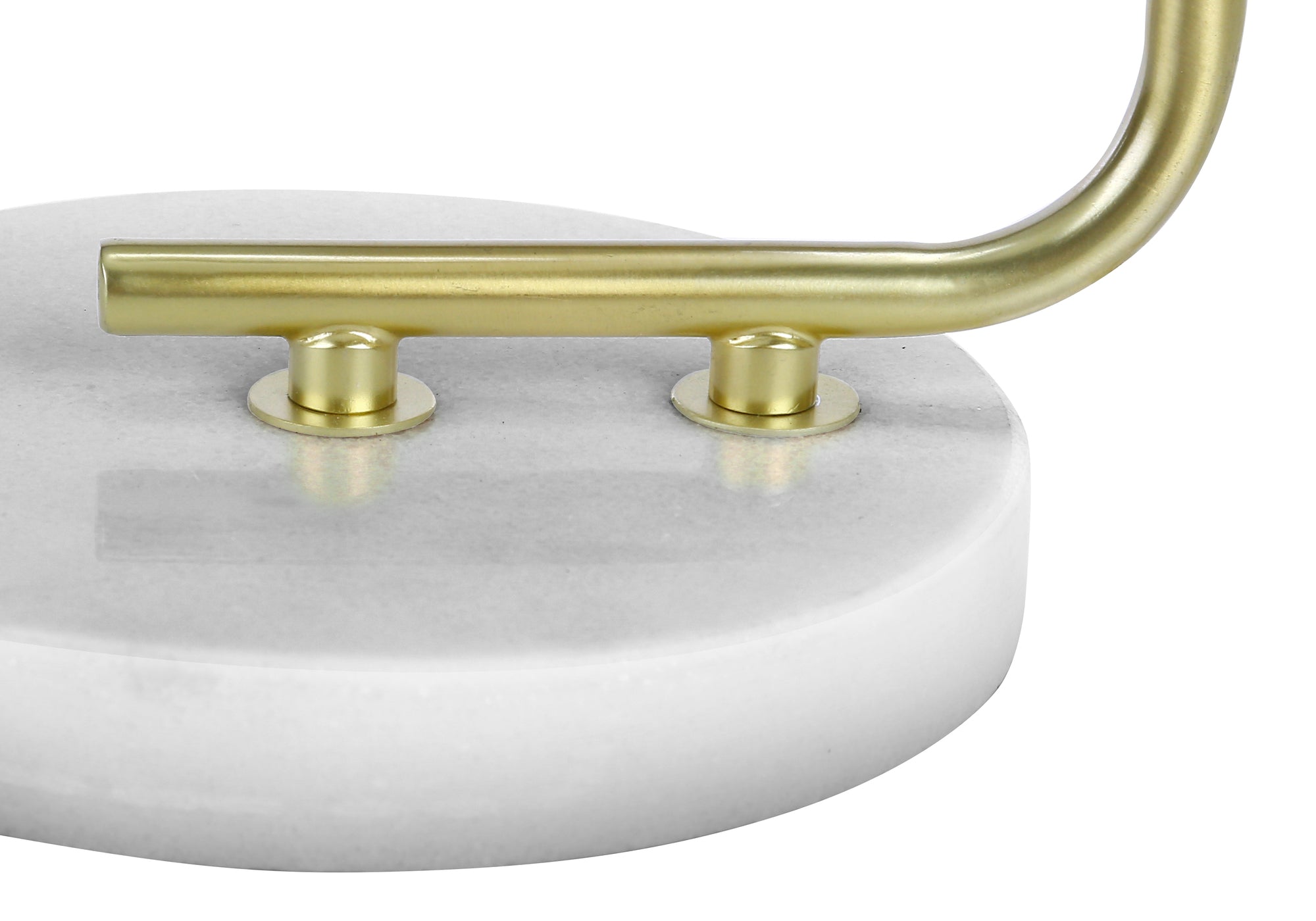 LIGHTING - 20""H TABLE LAMP WHITE MARBLE / IVORY SHADE