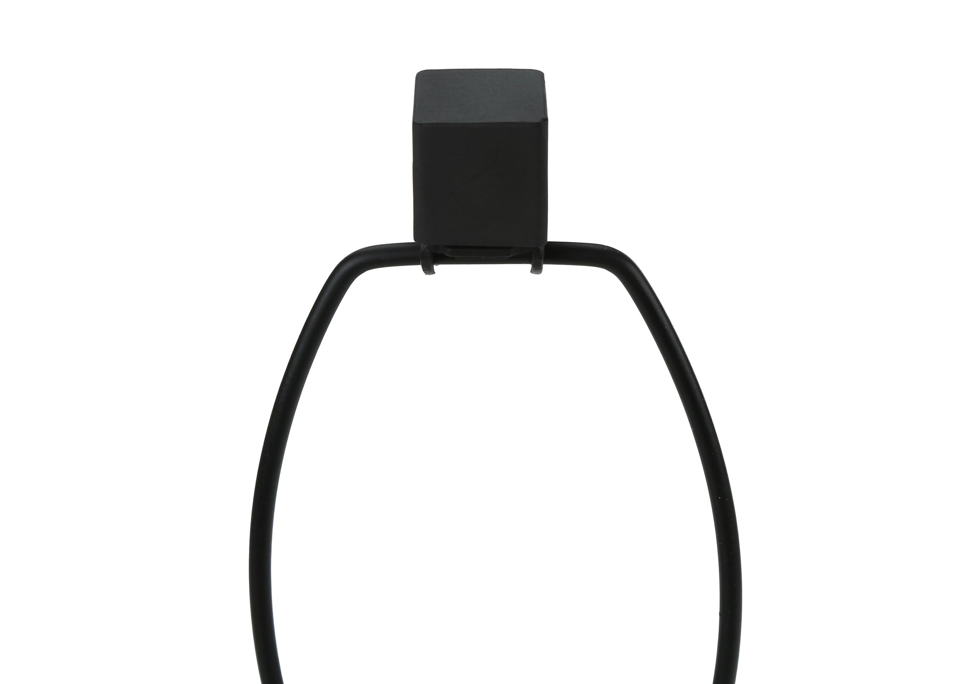 LIGHTING - 25""H TABLE LAMP BLACK METAL/BEIGE SHADE/USB