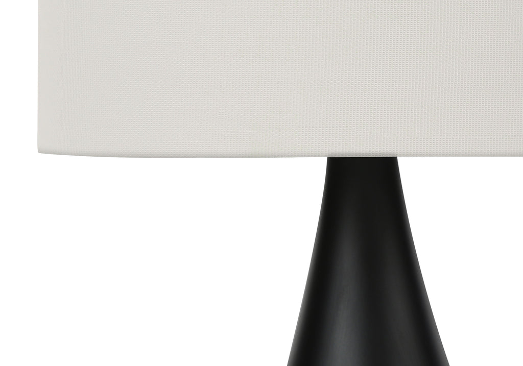 LIGHTING - 2PCS / 18""H TABLE LAMP BLACK / IVORY SHADE