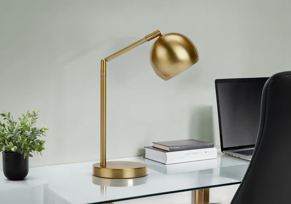 LIGHTING - 19""H TABLE LAMP GOLD METAL / GOLD SHADE