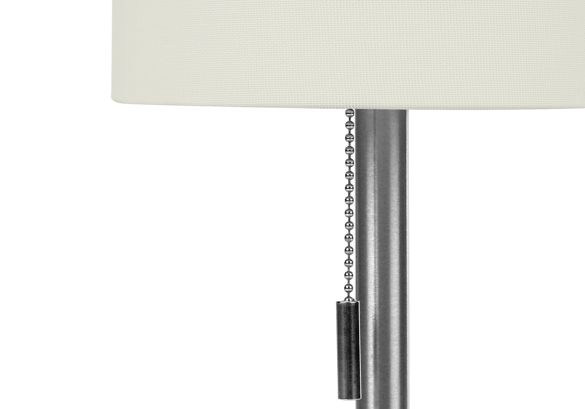 LIGHTING - 2PCS / 17""H TABLE LAMP NICKEL METAL/IVORY/USB