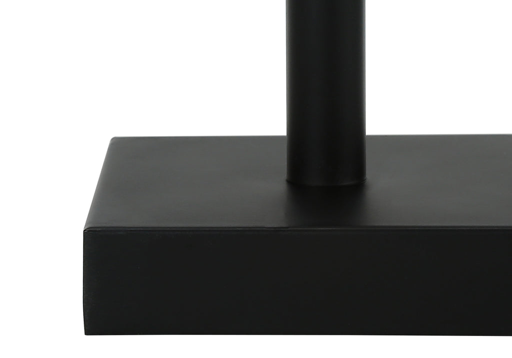 LIGHTING - 2PCS / 17""H TABLE LAMP BLACK METAL/ BEIGE /USB