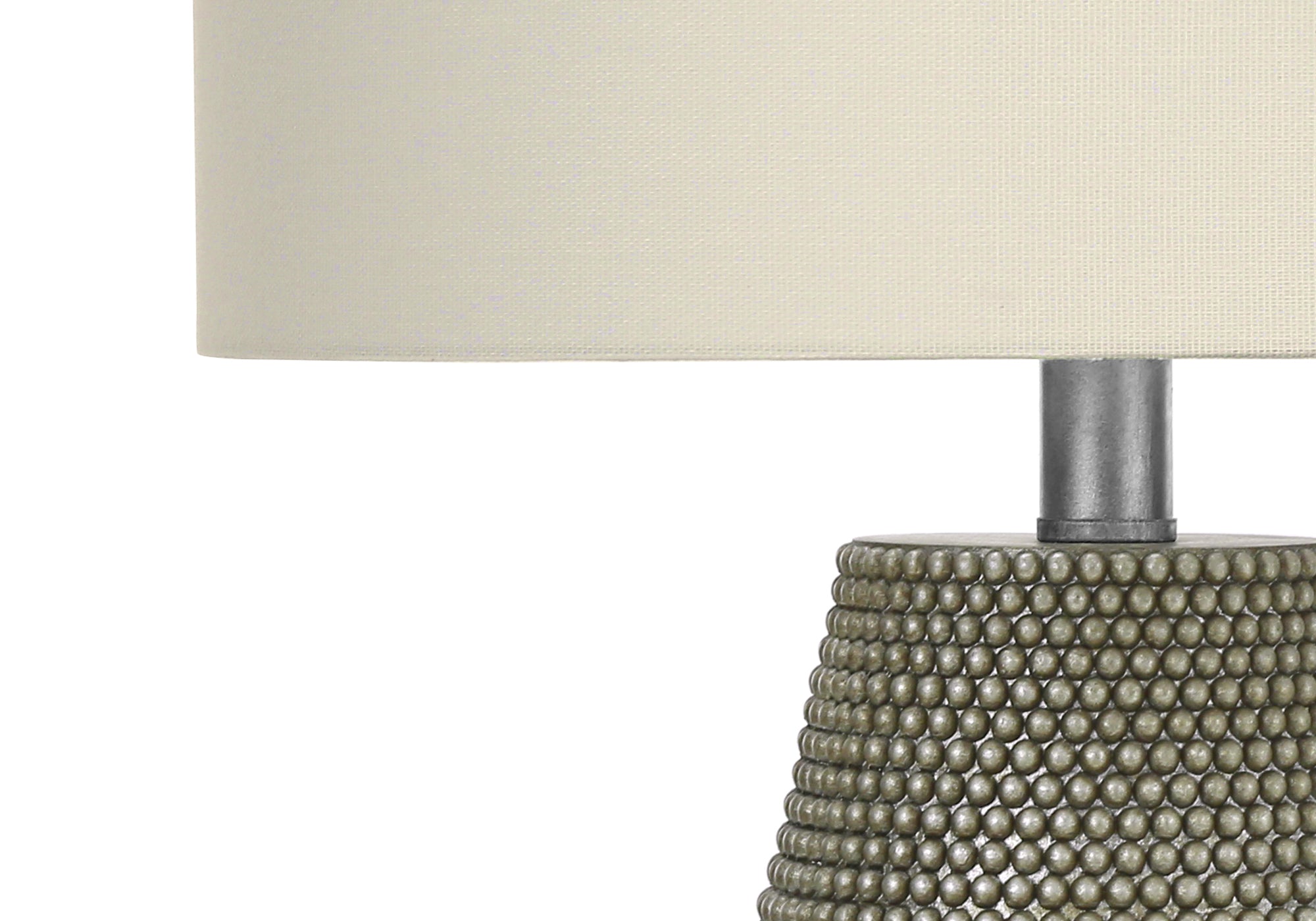 LIGHTING - 24""H TABLE LAMP GREY RESIN / IVORY SHADE