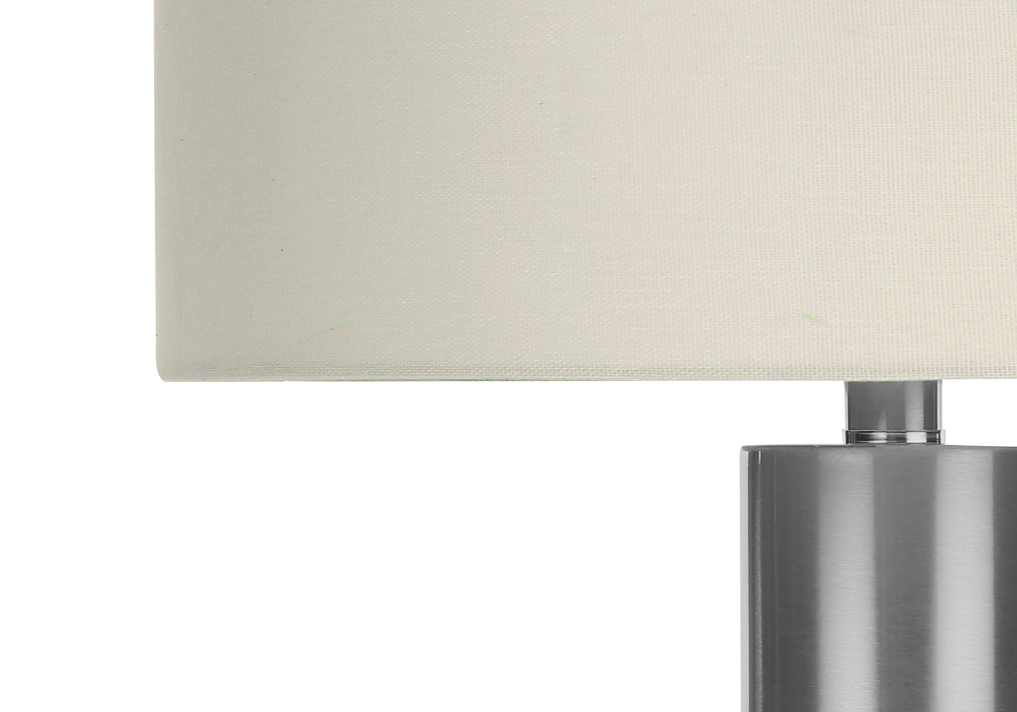 LIGHTING - 28""H TABLE LAMP NICKEL METAL / IVORY SHADE
