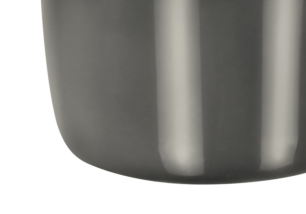 LIGHTING - 25""H TABLE LAMP GREY CERAMIC / IVORY SHADE