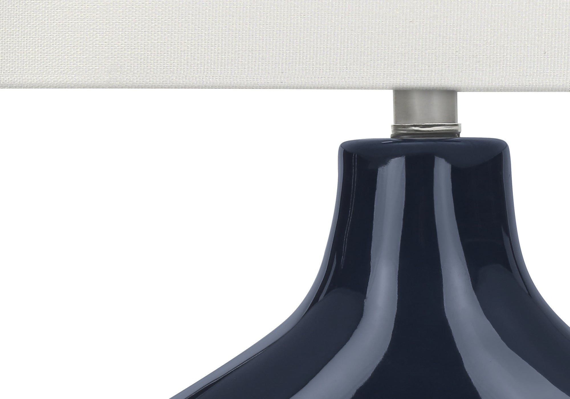 LIGHTING - 25""H TABLE LAMP BLUE CERAMIC / IVORY SHADE