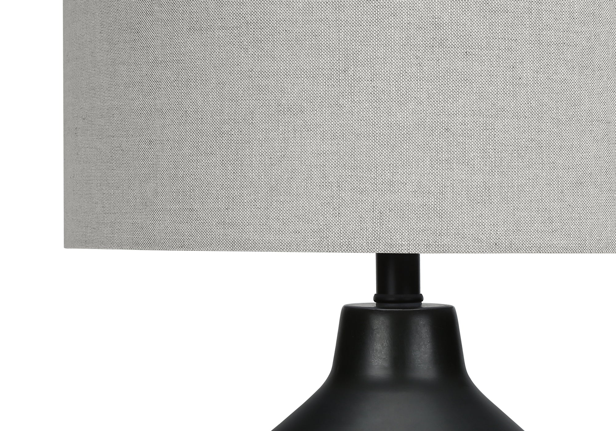 LIGHTING - 24""H TABLE LAMP BLACK CONCRETE / GREY SHADE