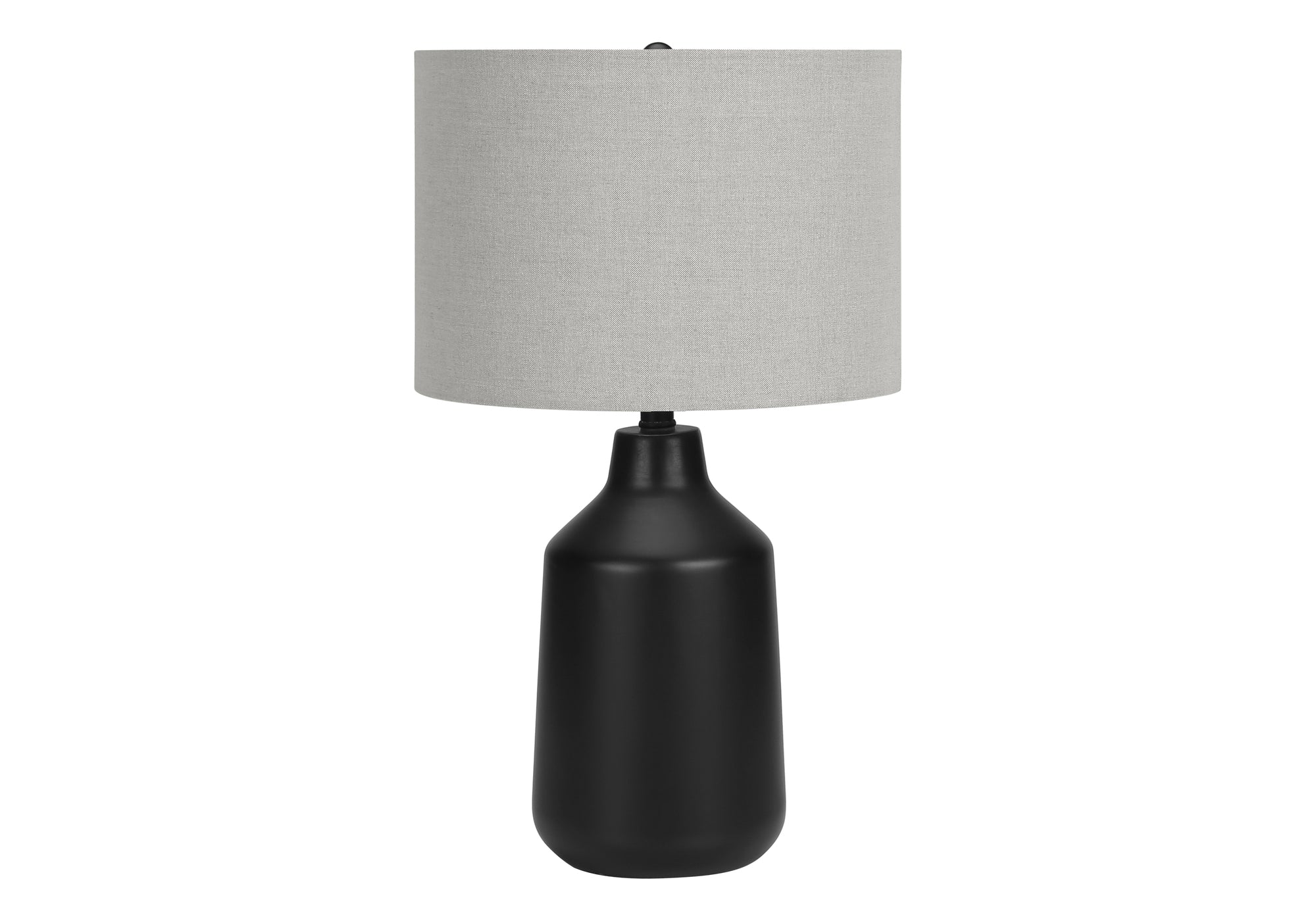 LIGHTING - 24""H TABLE LAMP BLACK CONCRETE / GREY SHADE