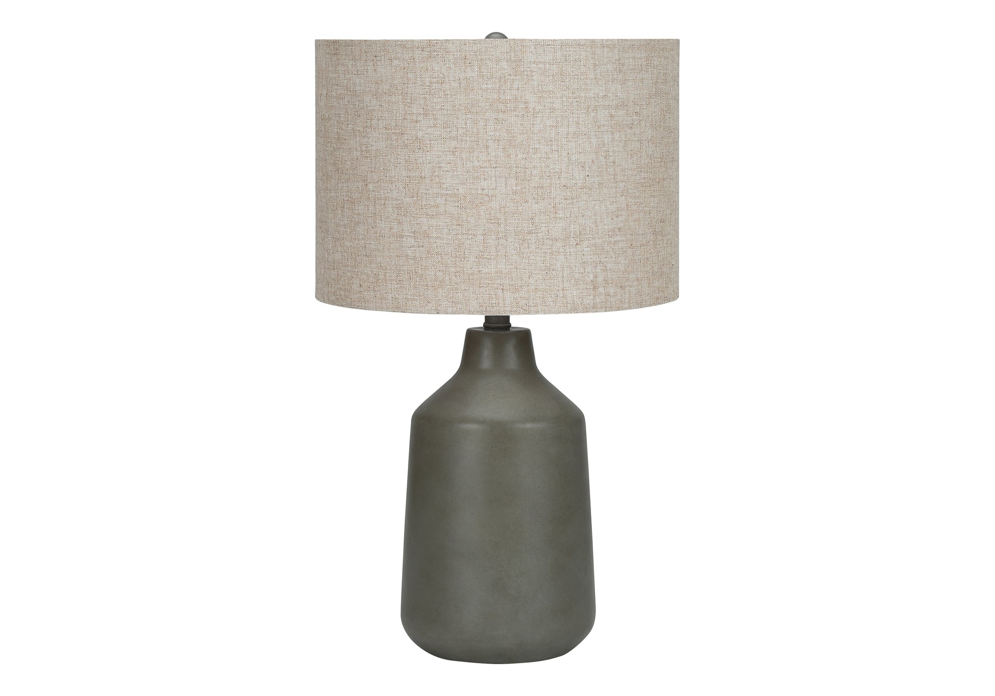 LIGHTING - 24""H TABLE LAMP GREY CONCRETE / BEIGE SHADE