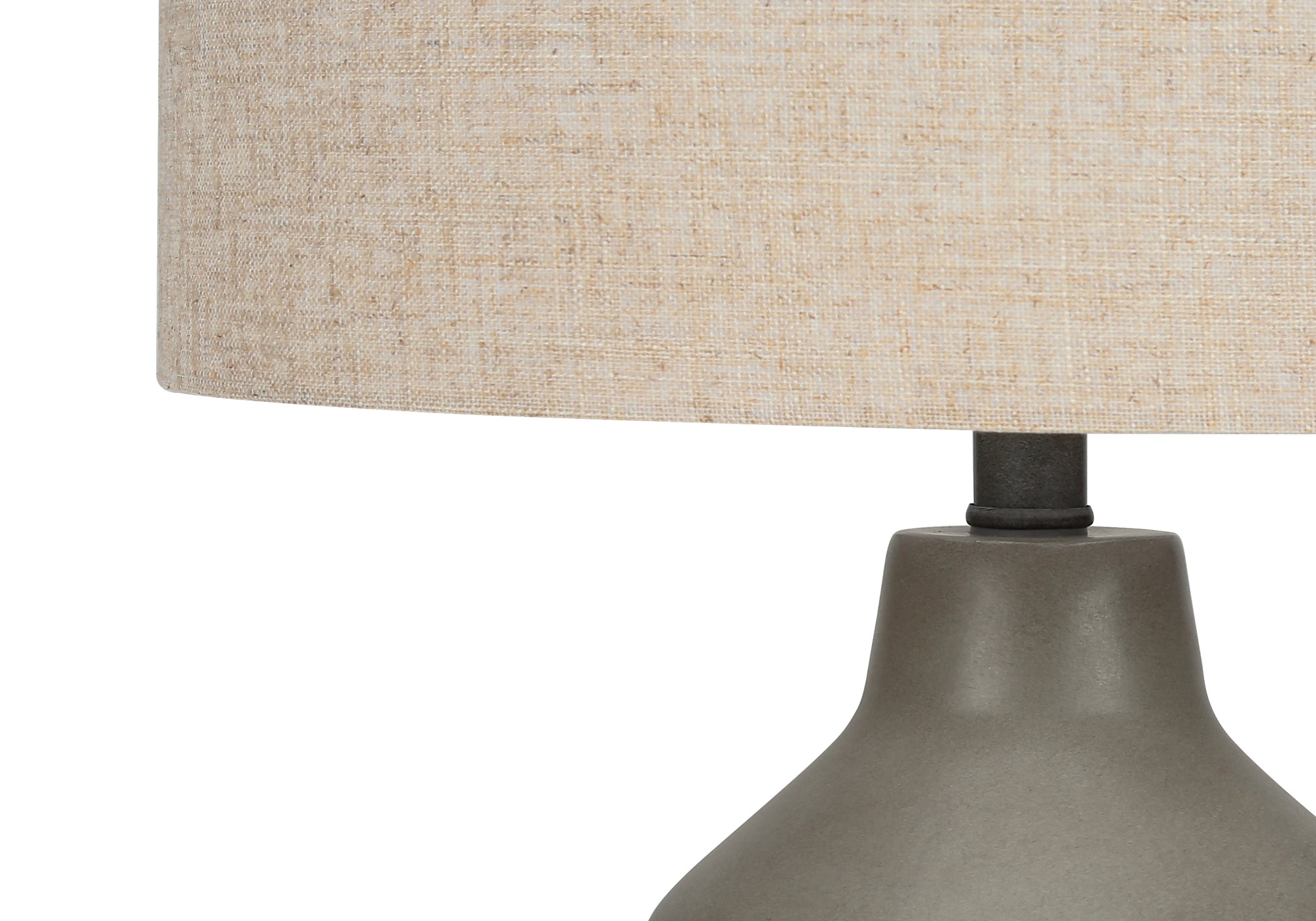 LIGHTING - 24""H TABLE LAMP GREY CONCRETE / BEIGE SHADE