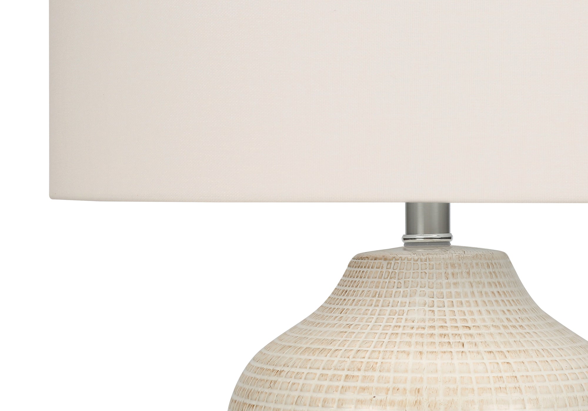 LIGHTING - 26""H TABLE LAMP CREAM CERAMIC / IVORY SHADE