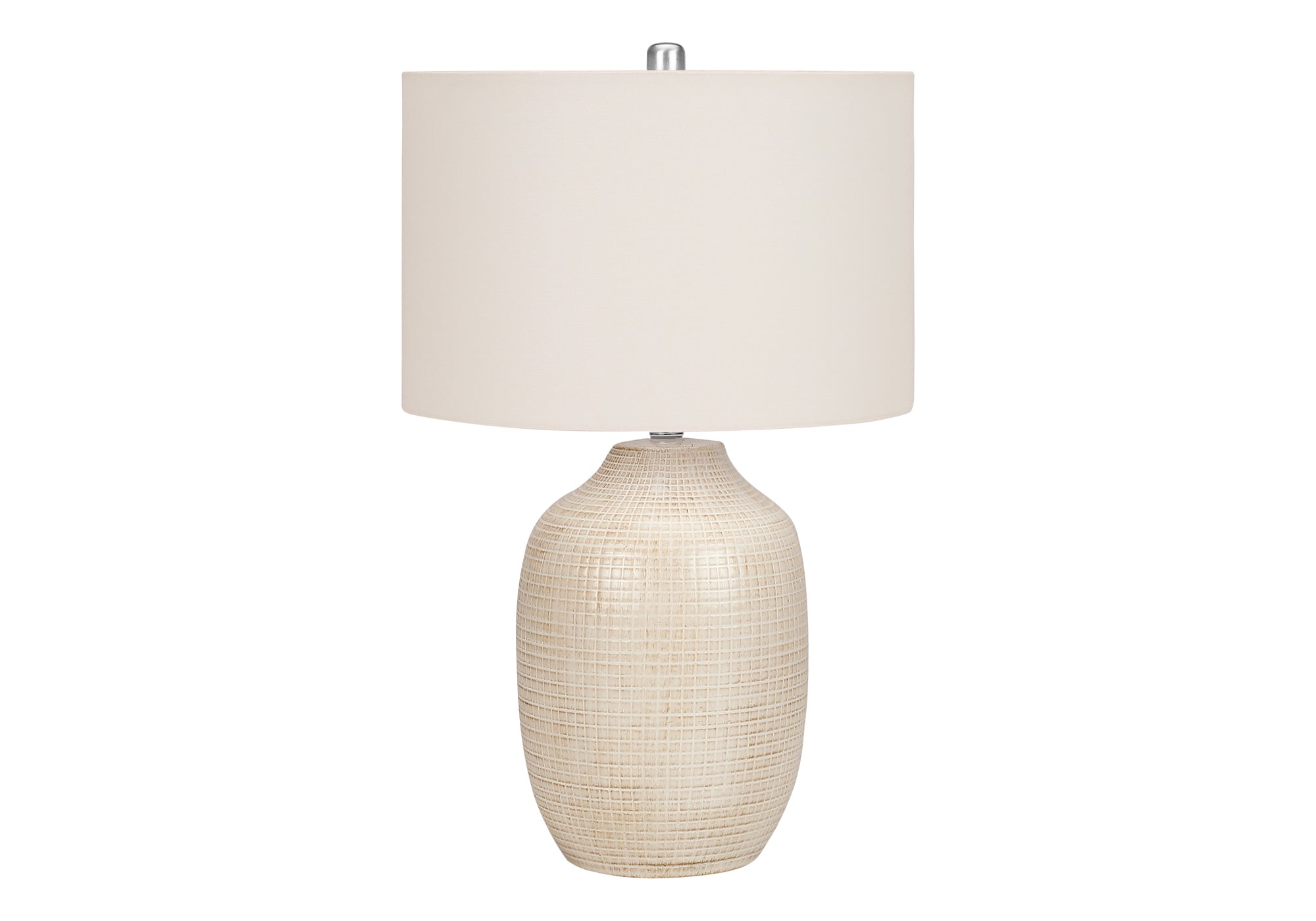 LIGHTING - 26""H TABLE LAMP CREAM CERAMIC / IVORY SHADE