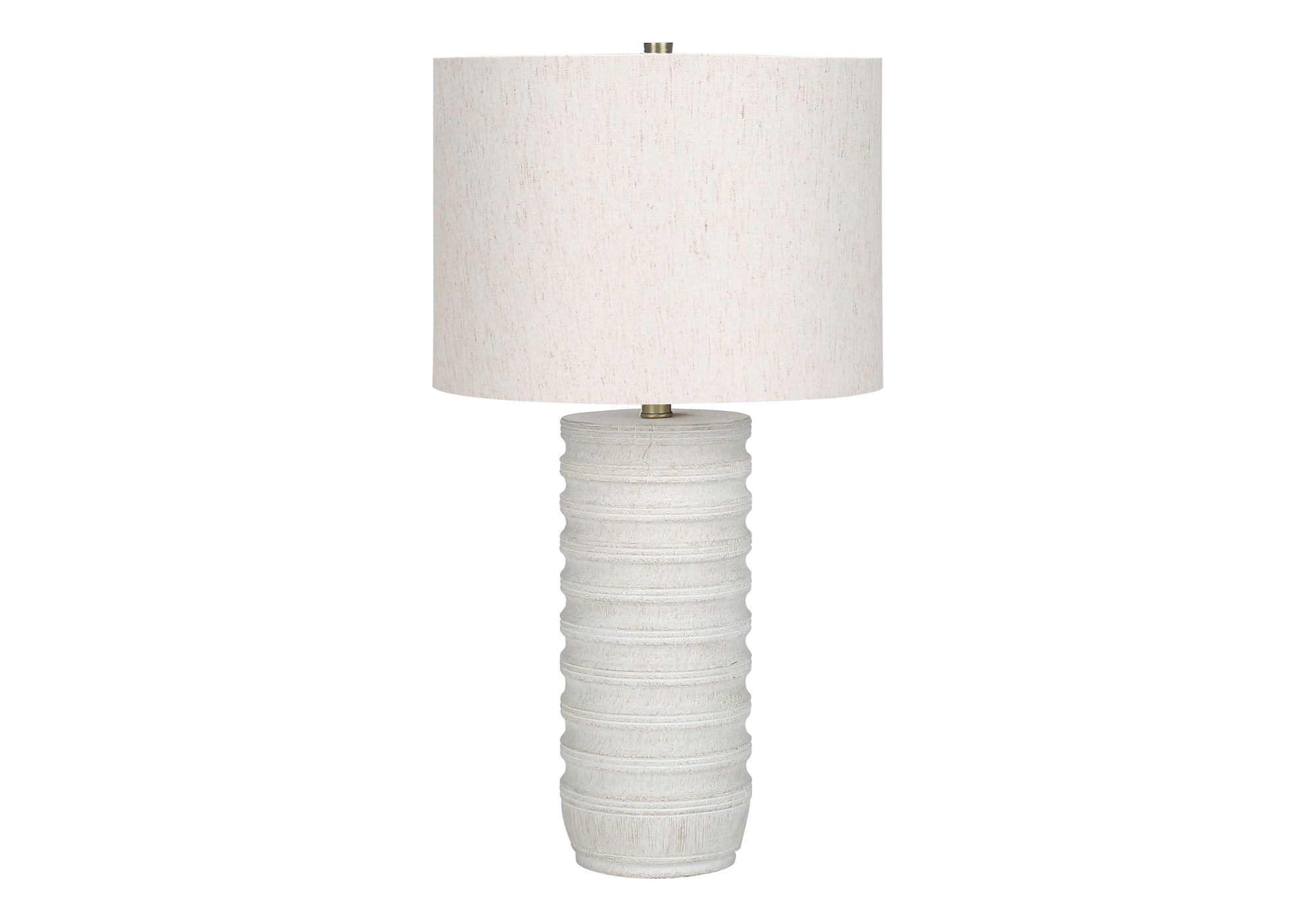 LIGHTING - 28""H TABLE LAMP CREAM RESIN / IVORY SHADE