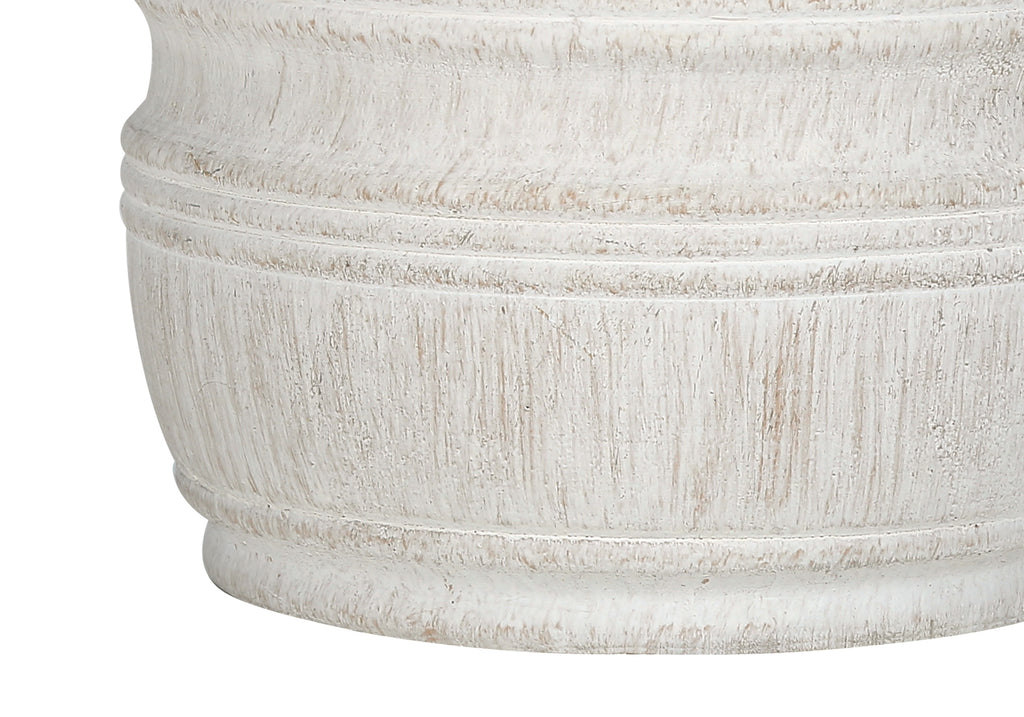 LIGHTING - 28""H TABLE LAMP CREAM RESIN / IVORY SHADE
