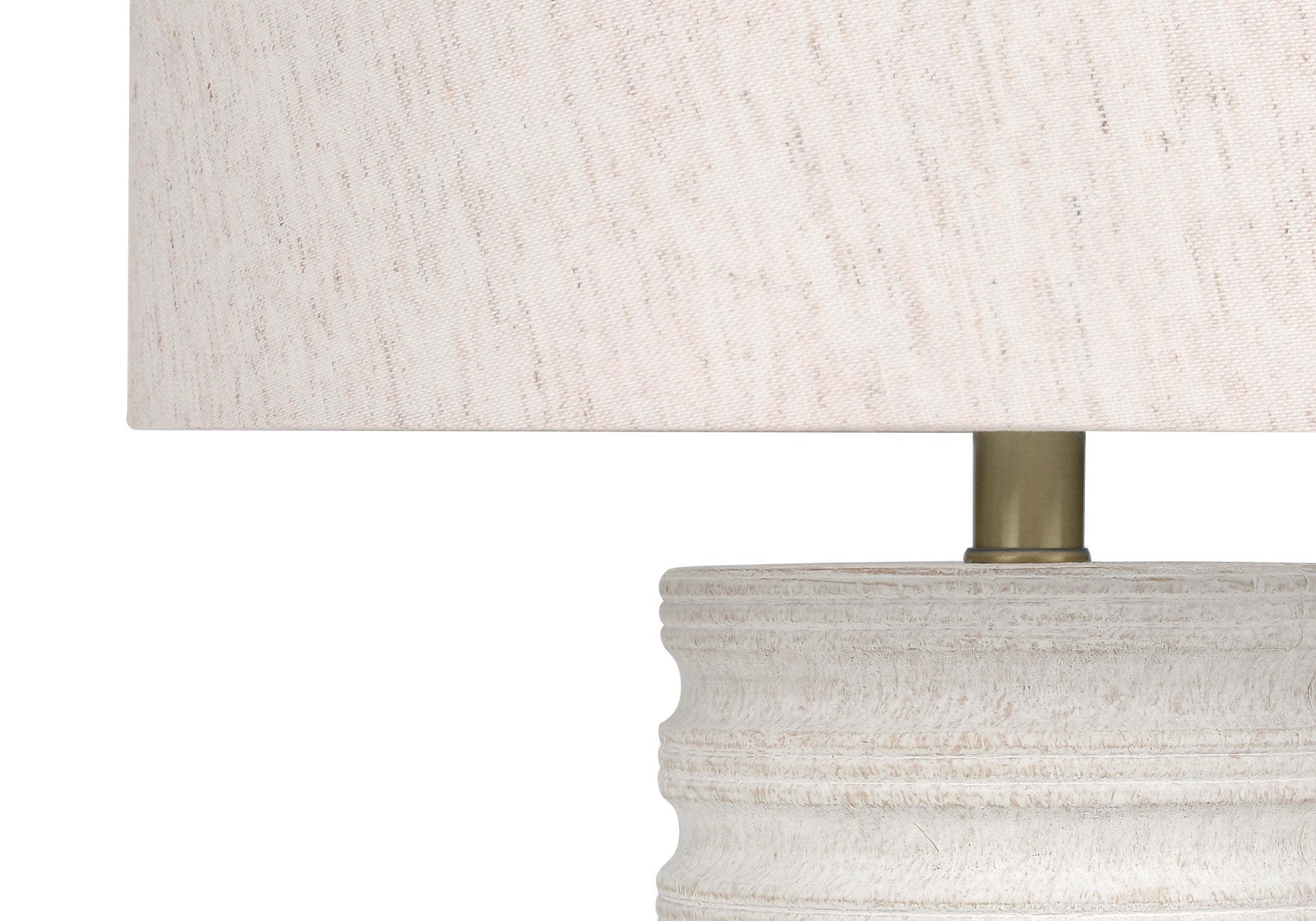 LIGHTING - 28""H TABLE LAMP CREAM RESIN / IVORY SHADE