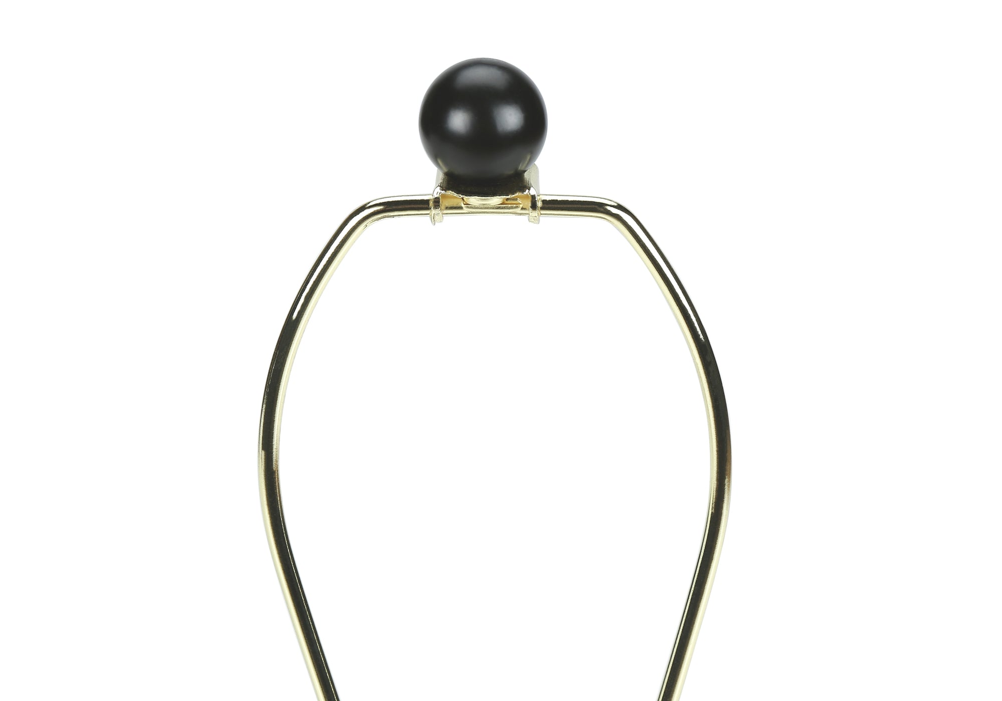 LIGHTING - 22""H TABLE LAMP BLACK CERAMIC / IVORY SHADE