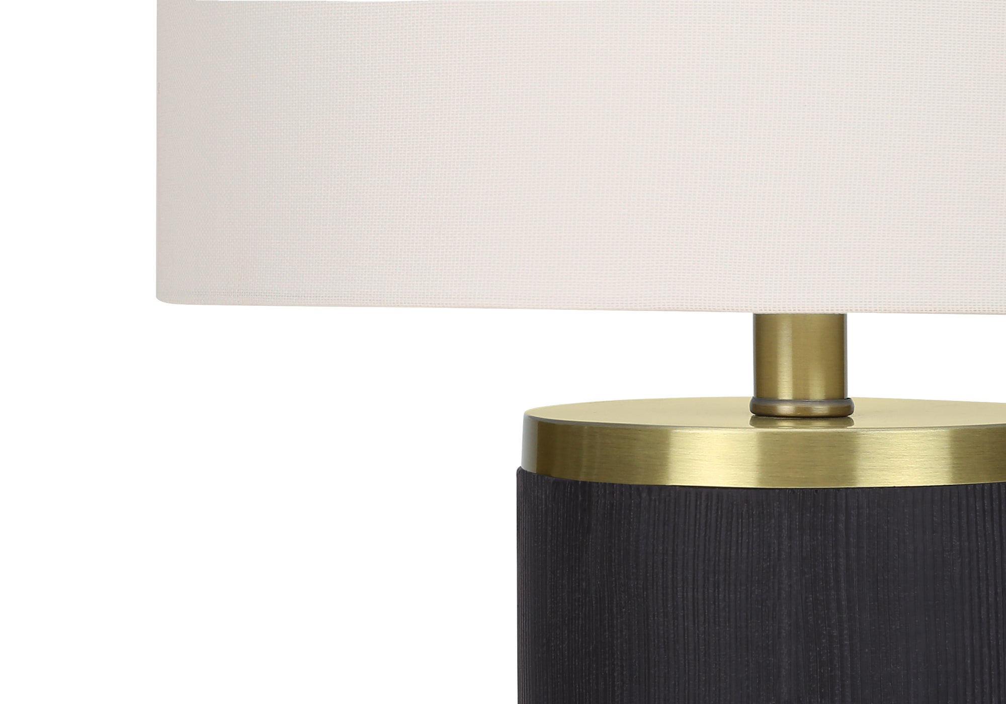 LIGHTING - 24""H TABLE LAMP BLACK CONCRETE / IVORY SHADE