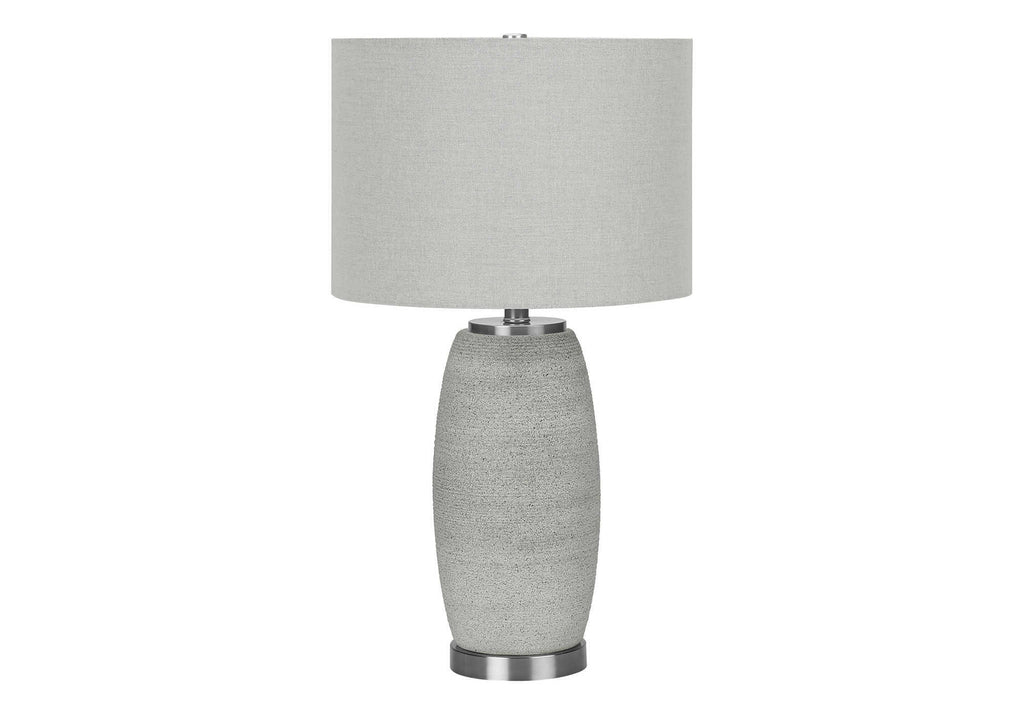 LIGHTING - 25""H TABLE LAMP GREY CERAMIC / GREY SHADE