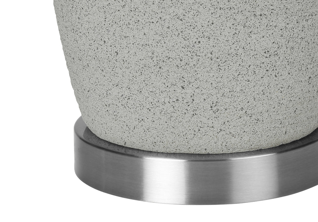 LIGHTING - 25""H TABLE LAMP GREY CERAMIC / GREY SHADE