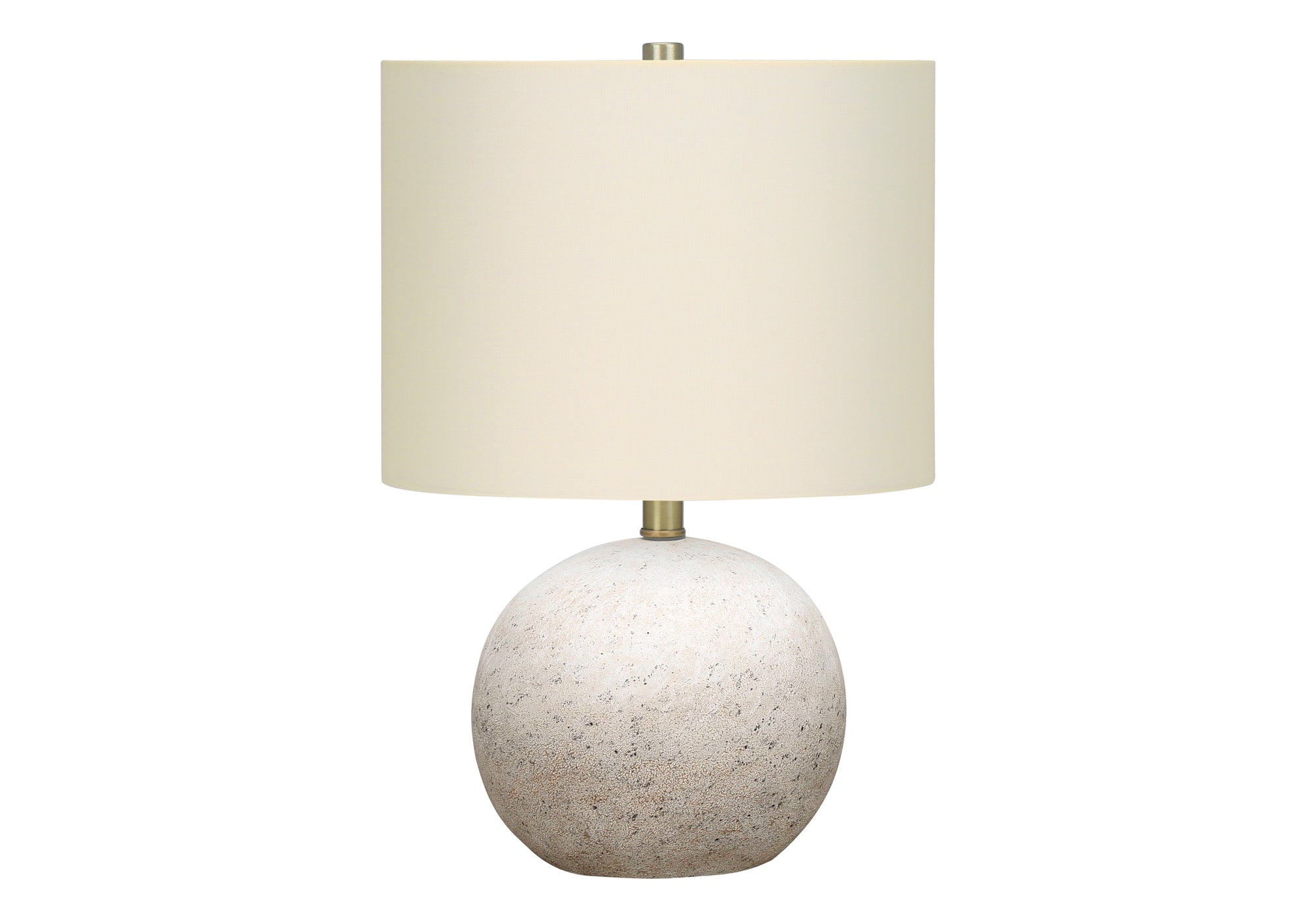LIGHTING - 20""H TABLE LAMP GREY CONCRETE / IVORY SHADE