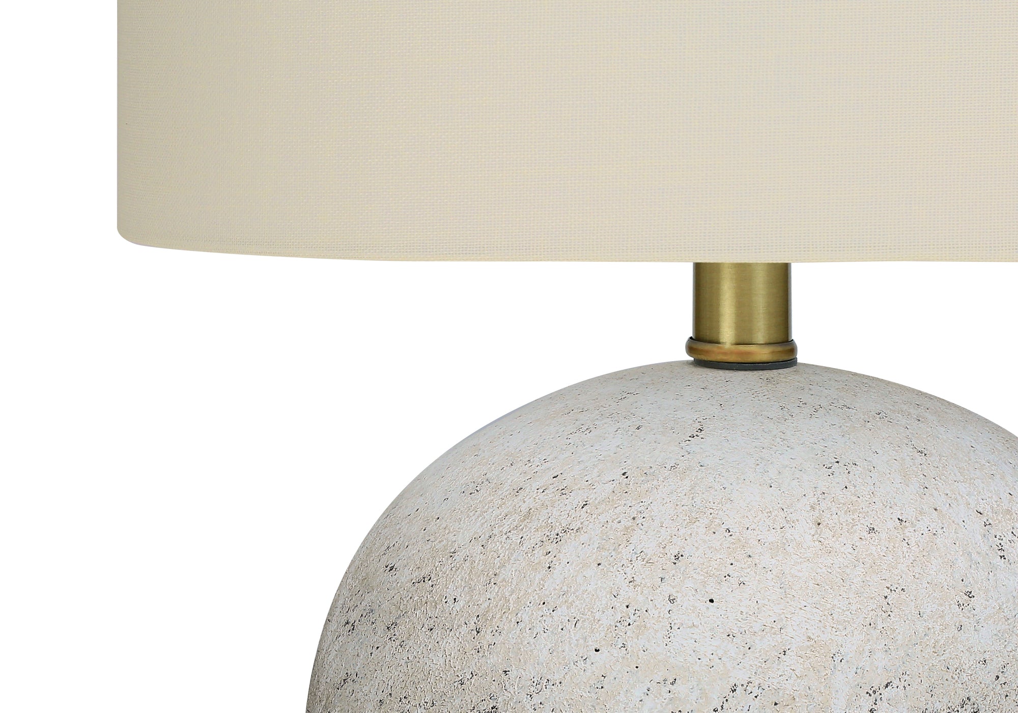 LIGHTING - 20""H TABLE LAMP GREY CONCRETE / IVORY SHADE