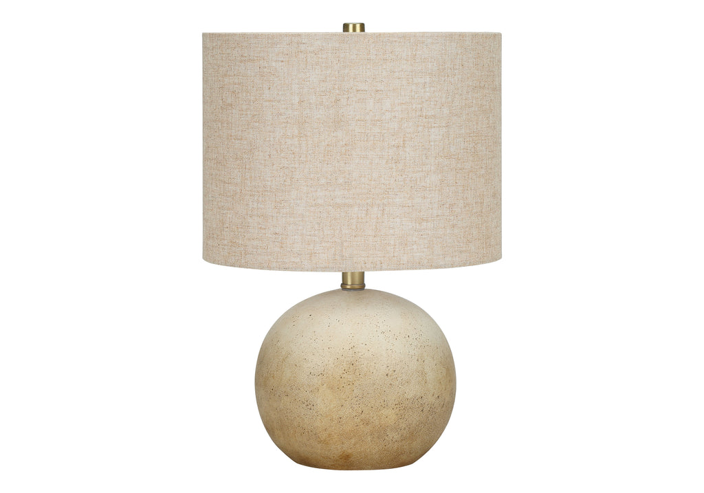 LIGHTING - 20""H TABLE LAMP BEIGE CONCRETE / BEIGE SHADE
